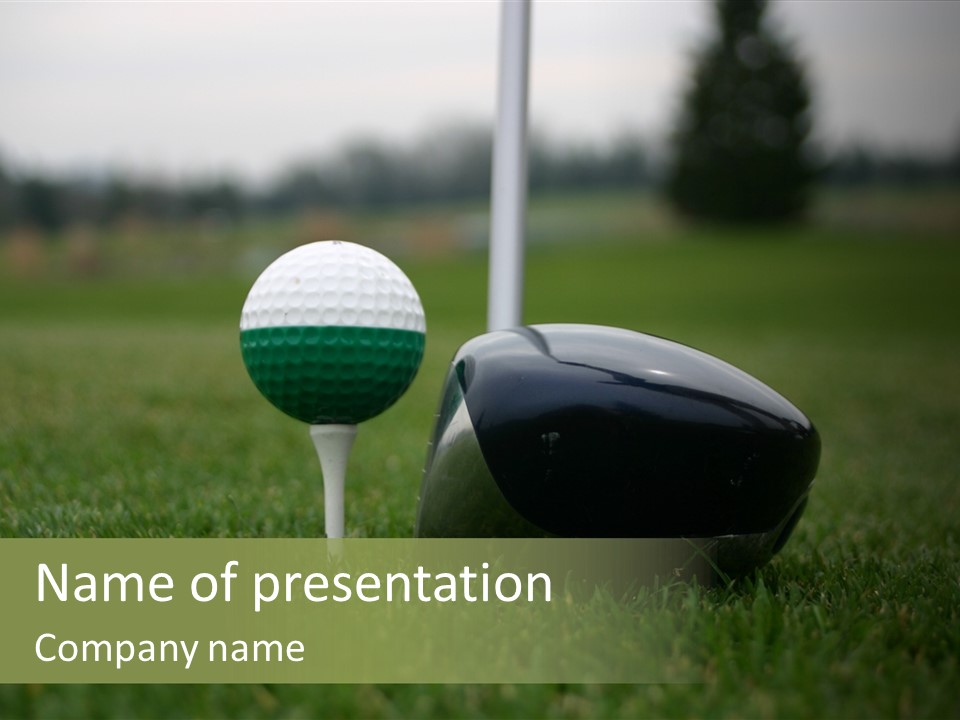 Balle Driver Balle De Golf PowerPoint Template