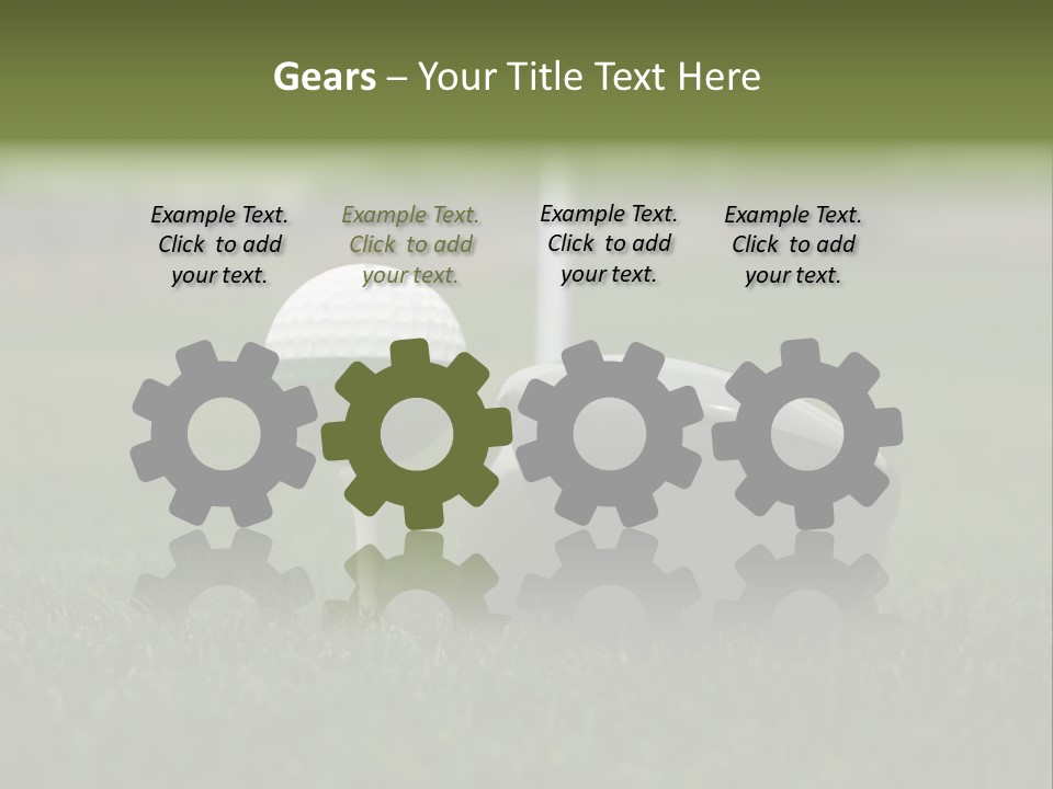 Balle Driver Balle De Golf PowerPoint Template