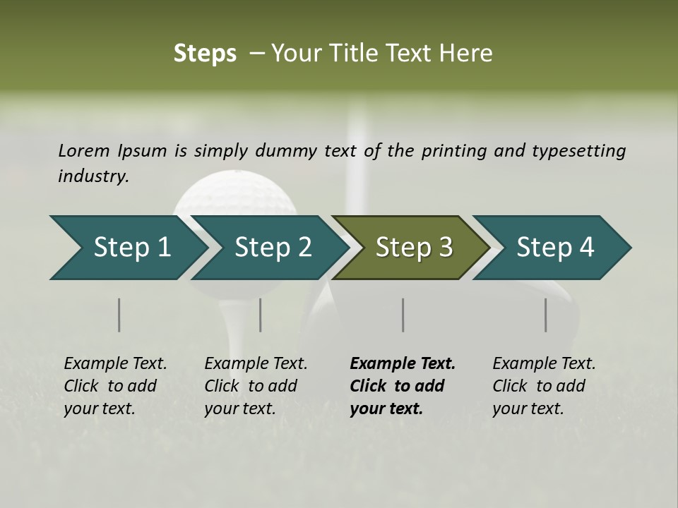 Balle Driver Balle De Golf PowerPoint Template