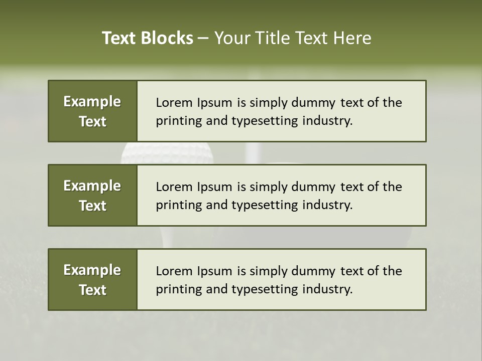 Balle Driver Balle De Golf PowerPoint Template