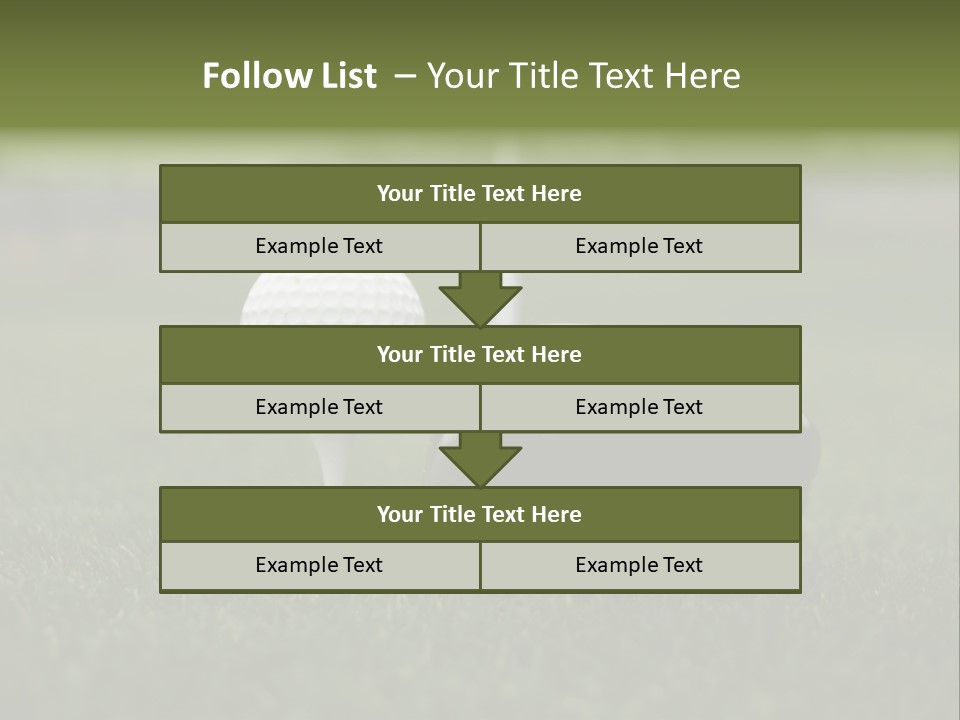 Balle Driver Balle De Golf PowerPoint Template