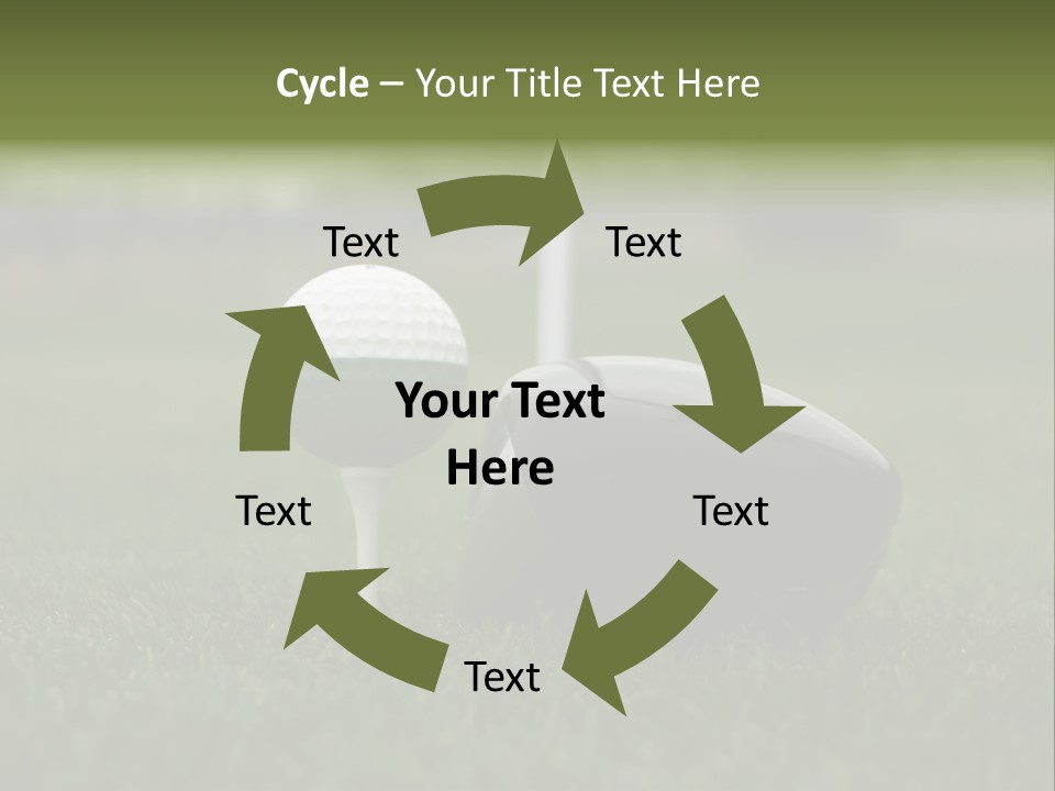 Balle Driver Balle De Golf PowerPoint Template