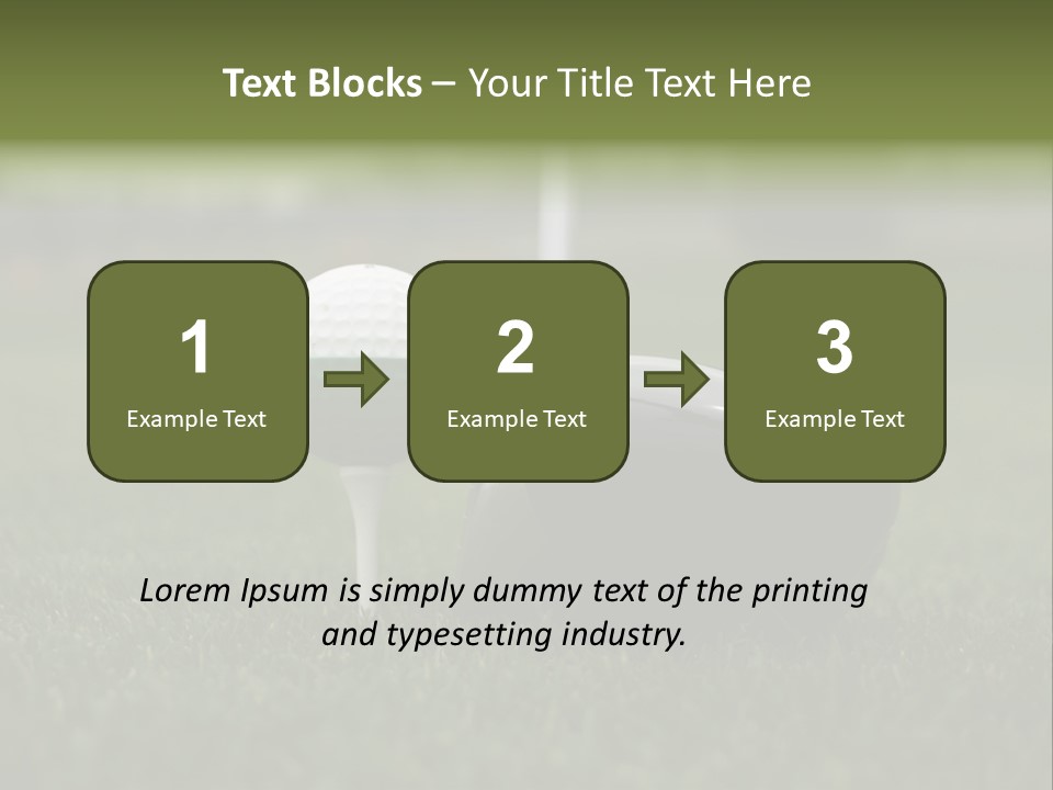 Balle Driver Balle De Golf PowerPoint Template