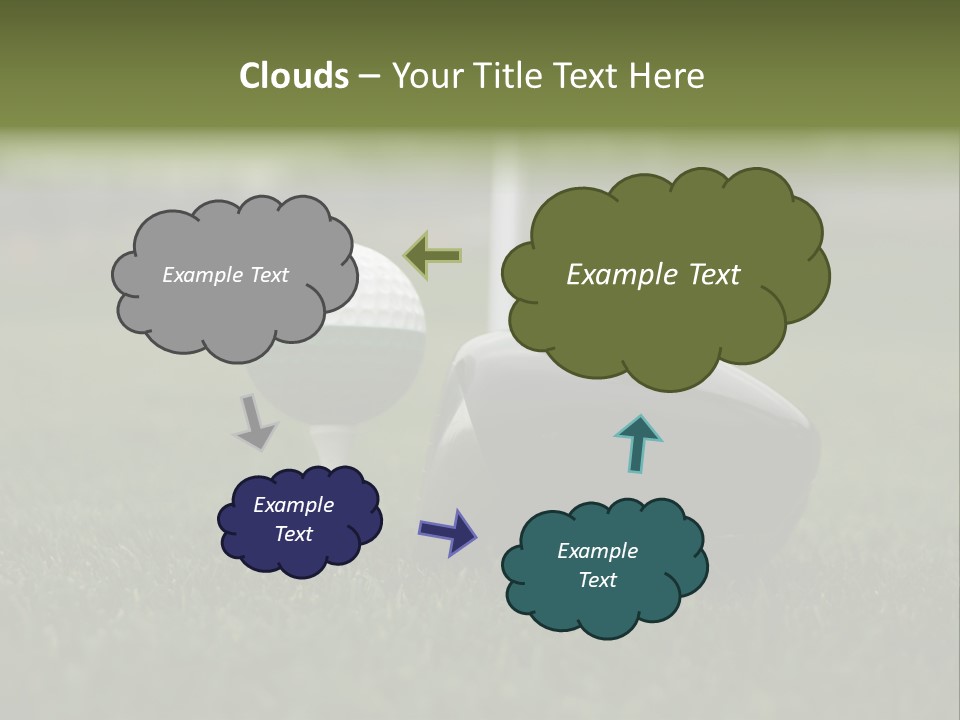 Balle Driver Balle De Golf PowerPoint Template