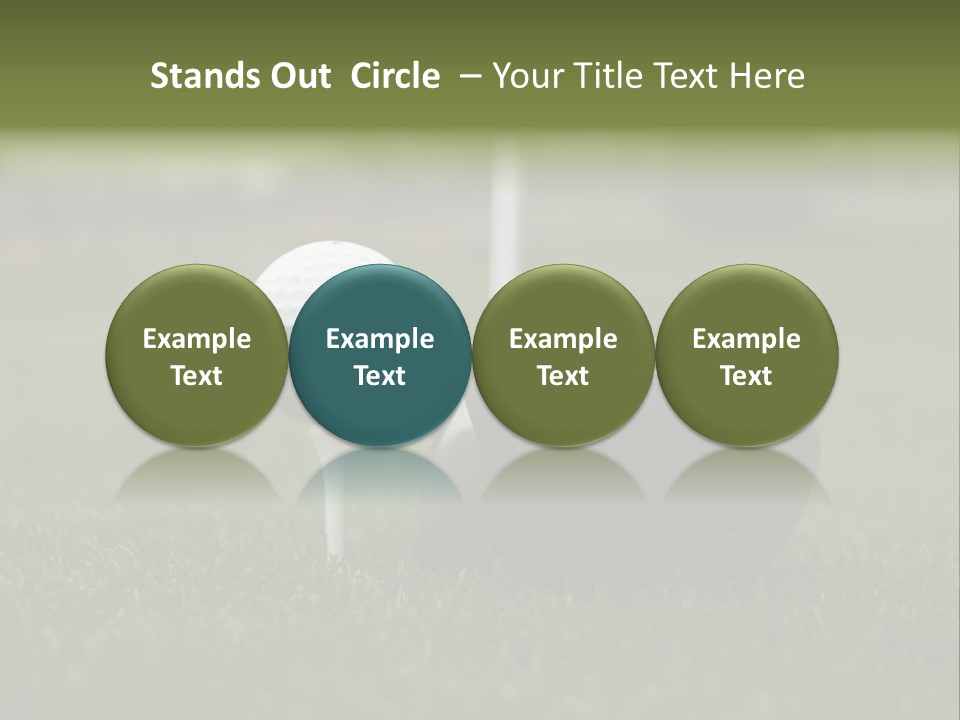 Balle Driver Balle De Golf PowerPoint Template