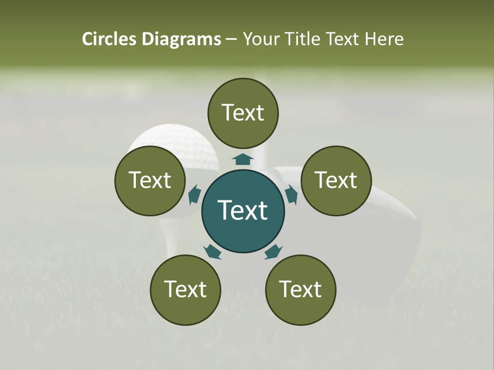 Balle Driver Balle De Golf PowerPoint Template