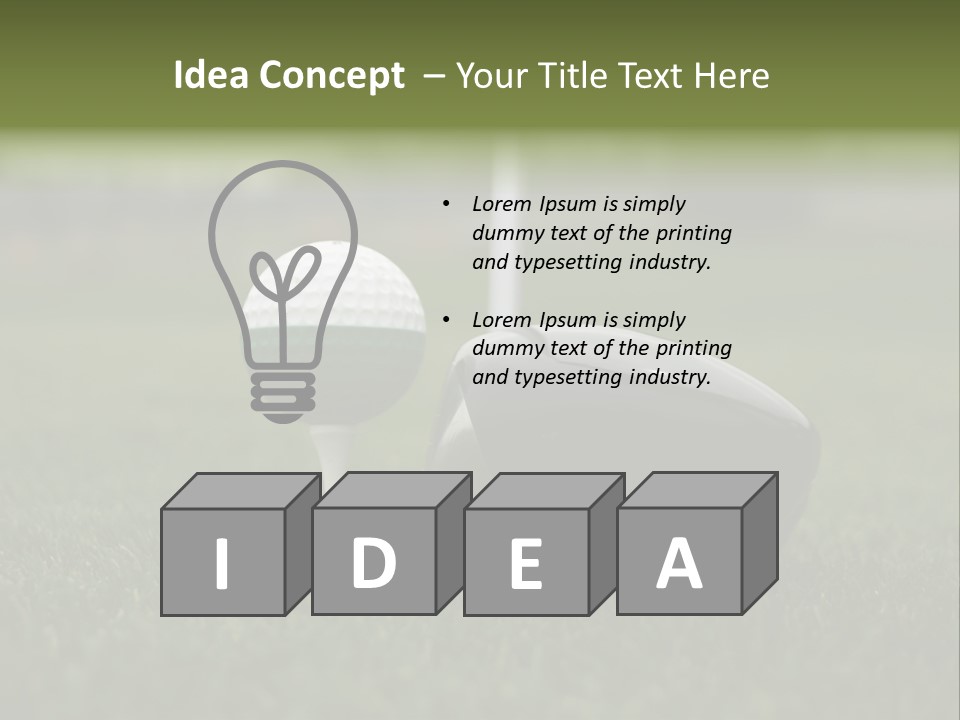 Balle Driver Balle De Golf PowerPoint Template