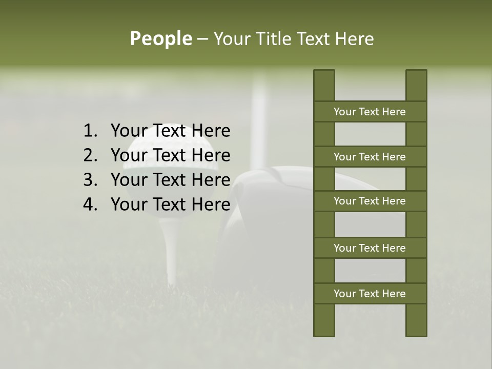 Balle Driver Balle De Golf PowerPoint Template