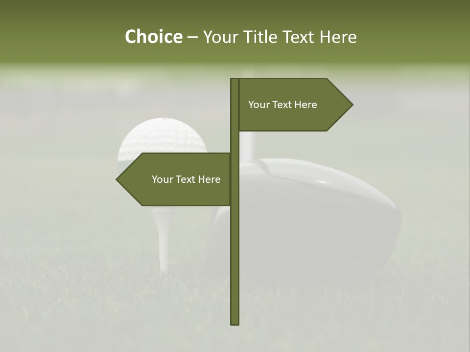 Balle Driver Balle De Golf PowerPoint Template