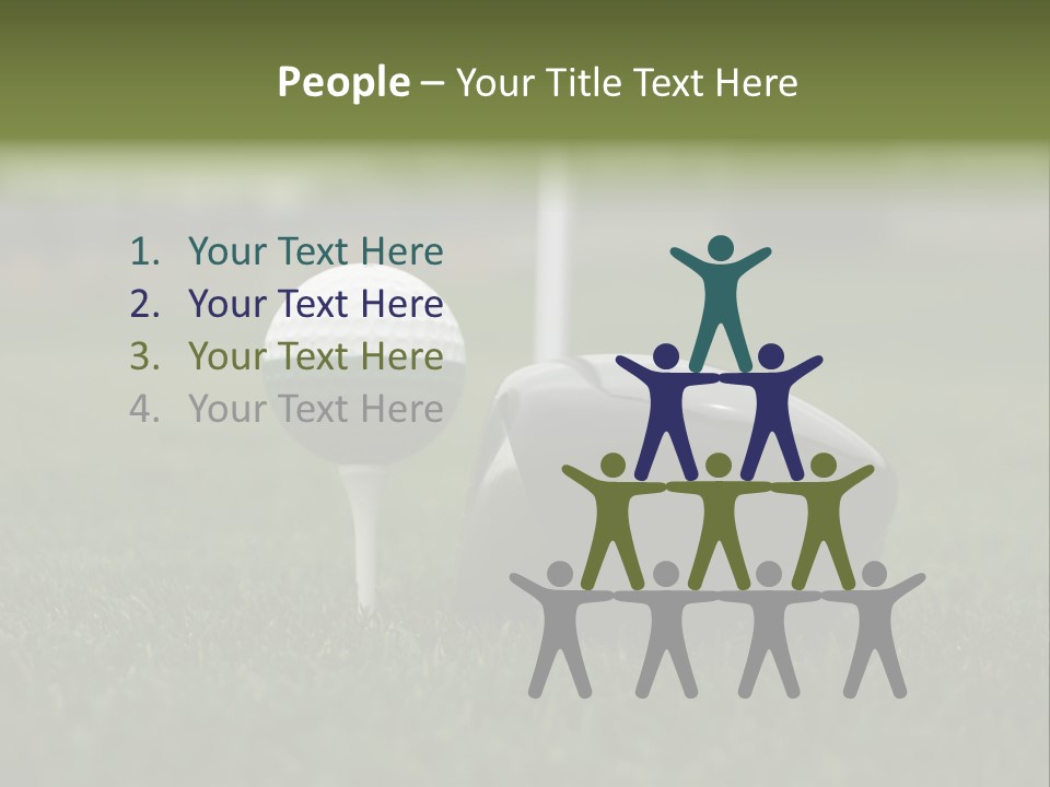 Balle Driver Balle De Golf PowerPoint Template