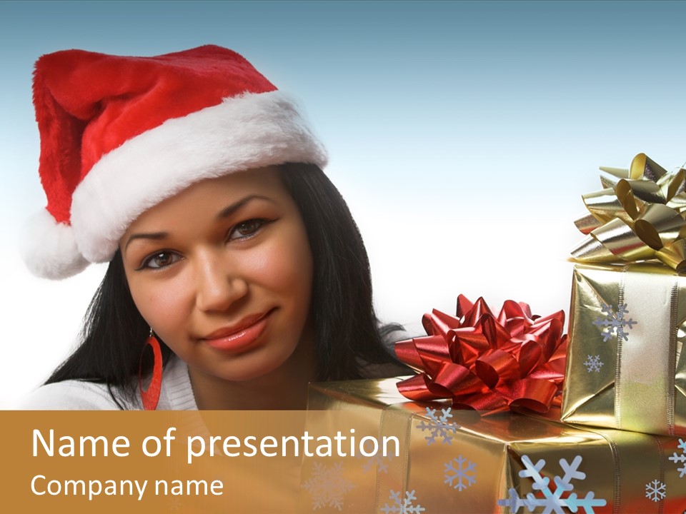 Latina Holiday Hat PowerPoint Template