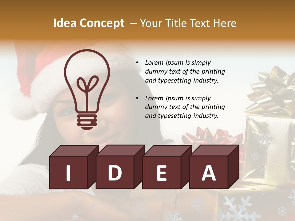 Latina Holiday Hat PowerPoint Template