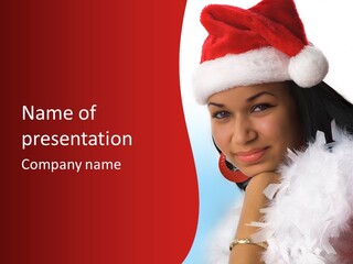 Santa Smiling Holiday PowerPoint Template