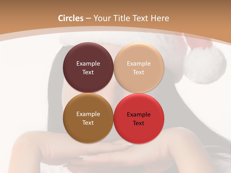 Christmas Woman Blue PowerPoint Template