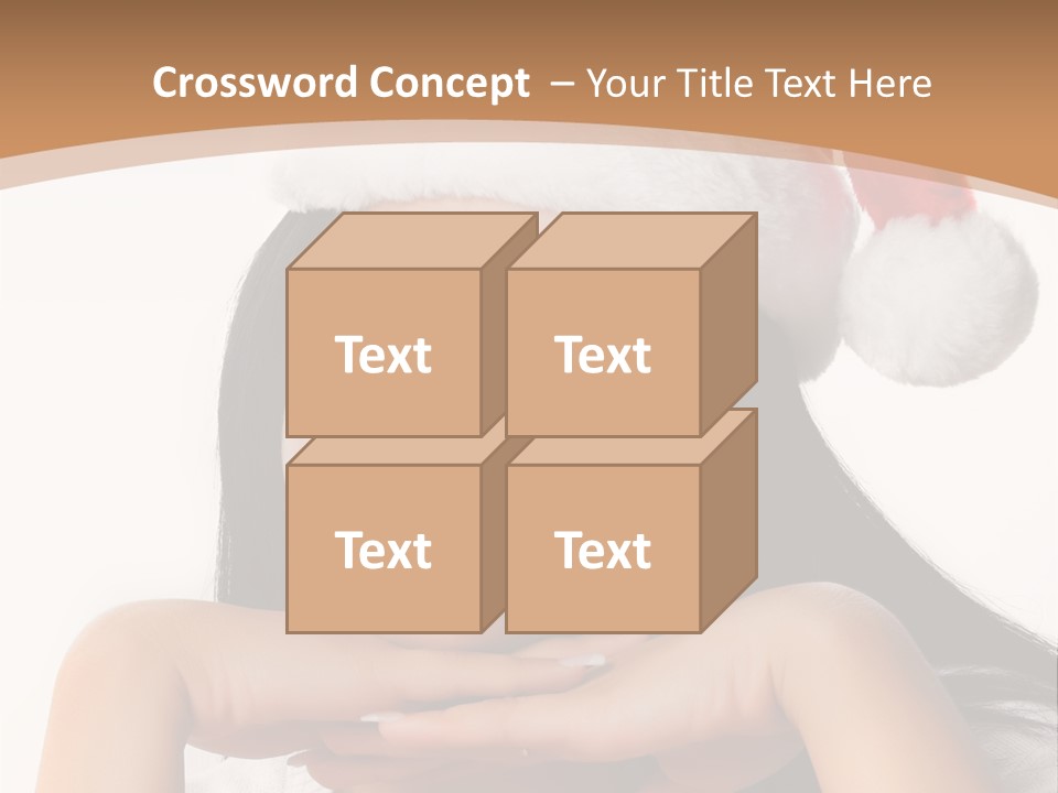 Christmas Woman Blue PowerPoint Template