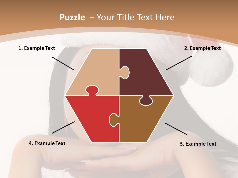 Christmas Woman Blue PowerPoint Template