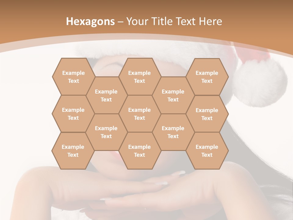 Christmas Woman Blue PowerPoint Template