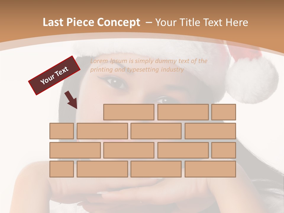 Christmas Woman Blue PowerPoint Template