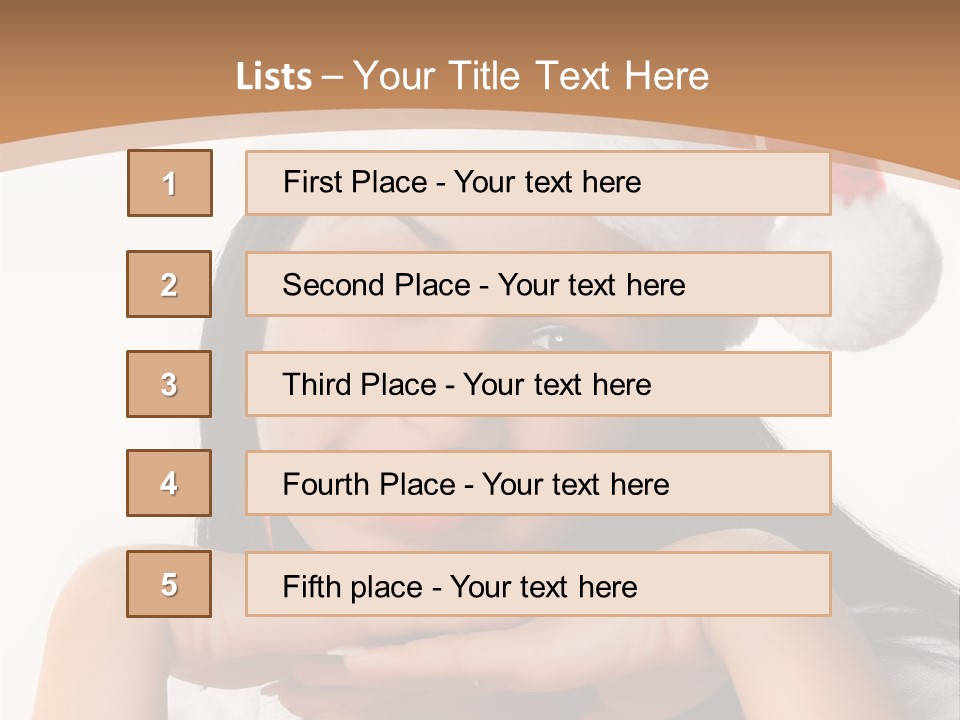 Christmas Woman Blue PowerPoint Template