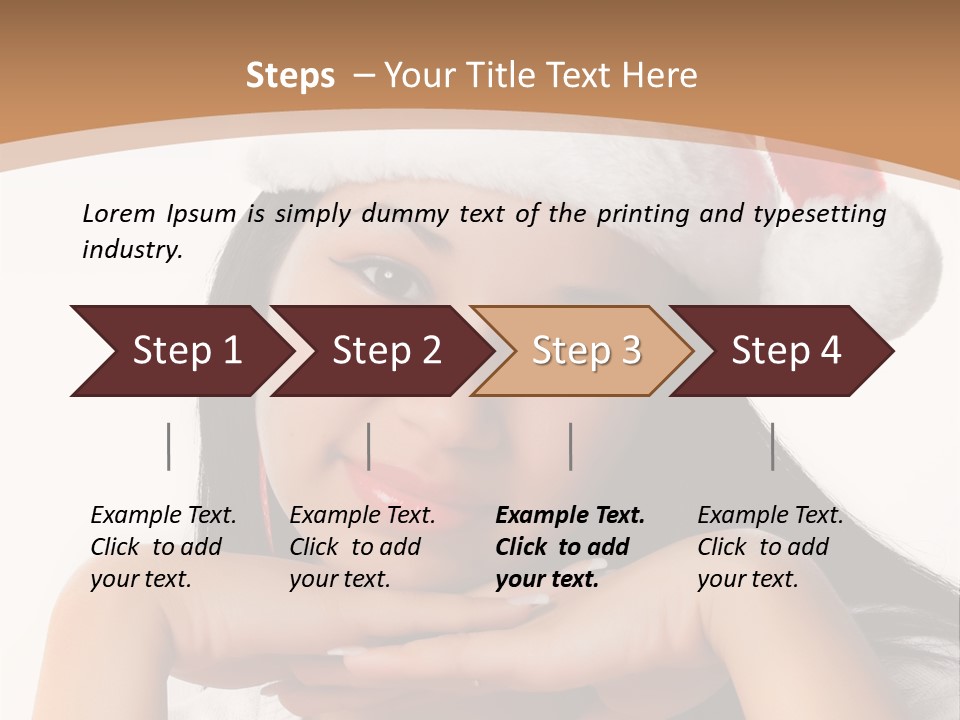 Christmas Woman Blue PowerPoint Template