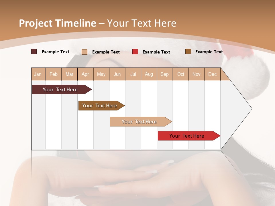 Christmas Woman Blue PowerPoint Template