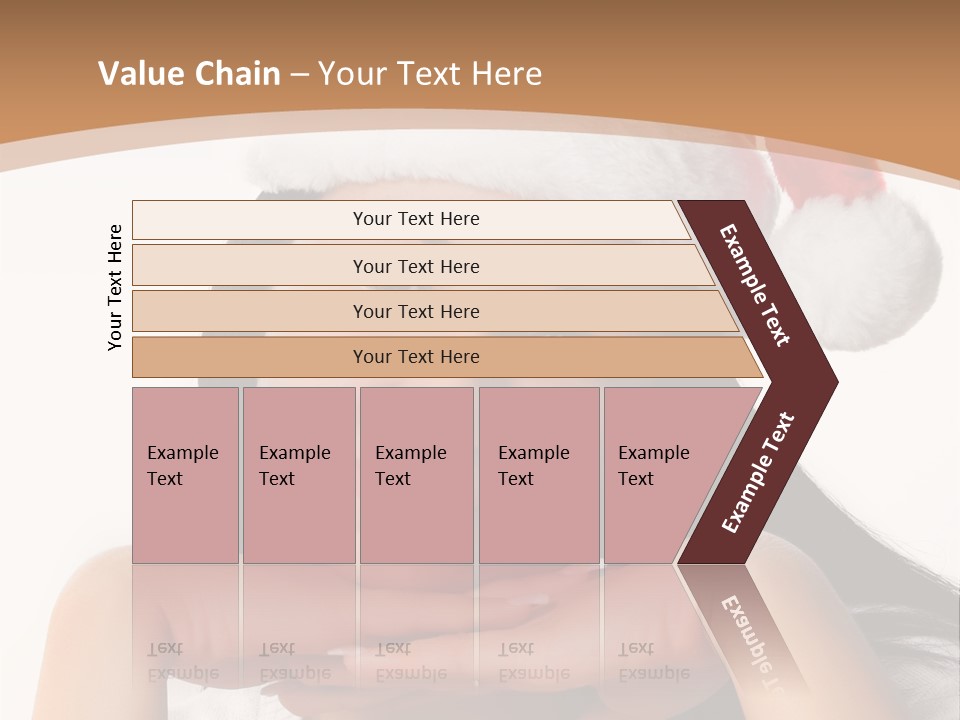 Christmas Woman Blue PowerPoint Template