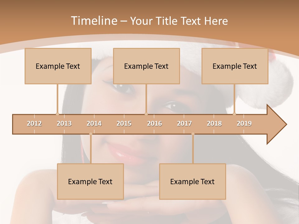 Christmas Woman Blue PowerPoint Template