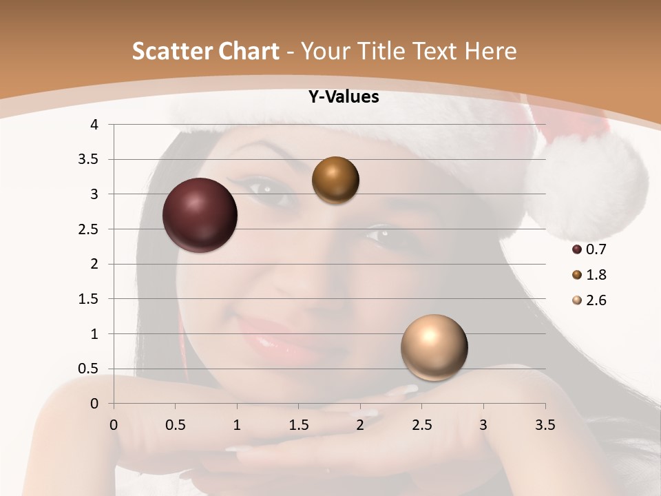 Christmas Woman Blue PowerPoint Template