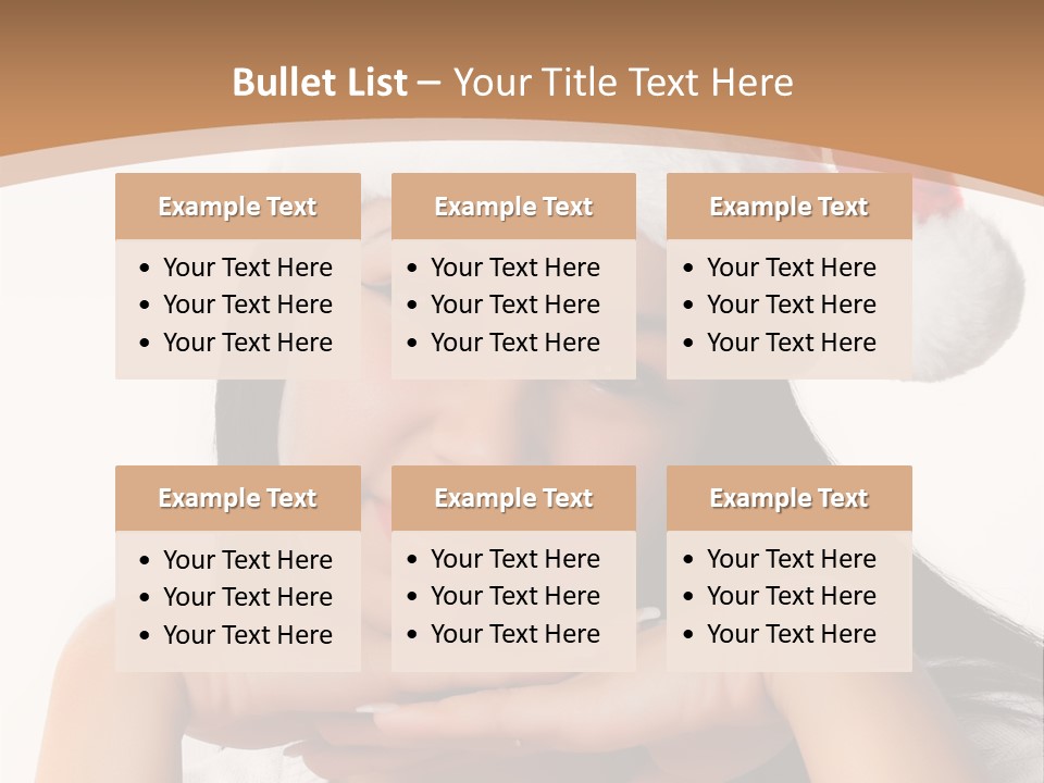 Christmas Woman Blue PowerPoint Template