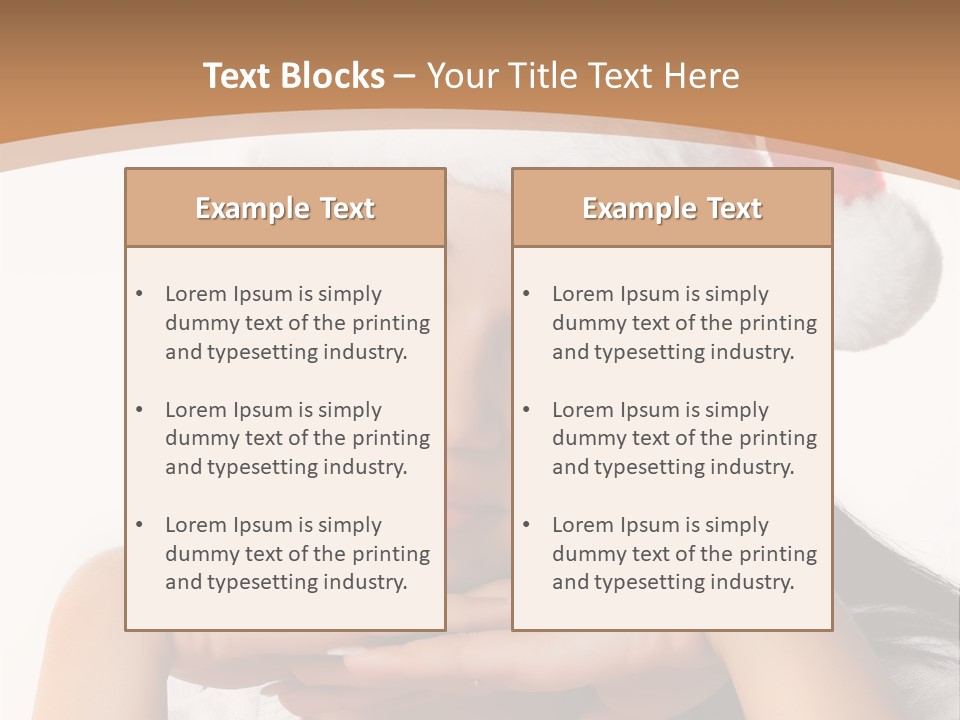 Christmas Woman Blue PowerPoint Template