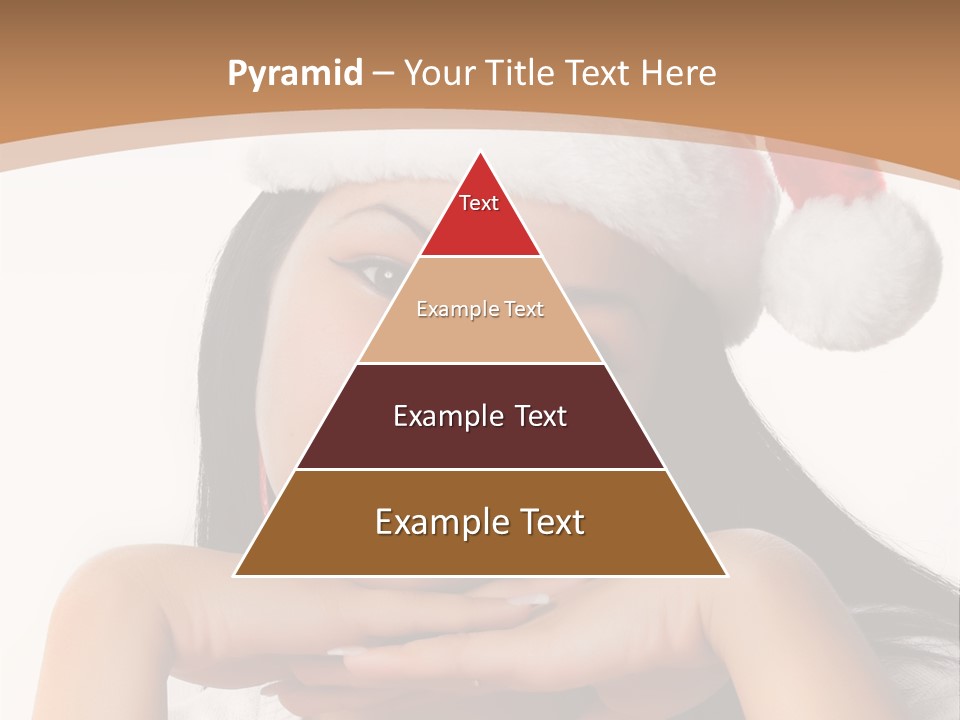 Christmas Woman Blue PowerPoint Template