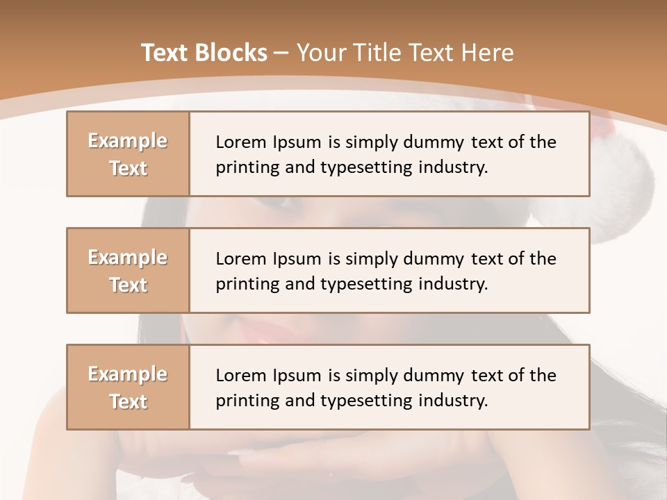 Christmas Woman Blue PowerPoint Template