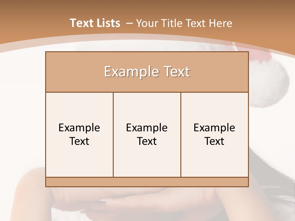 Christmas Woman Blue PowerPoint Template