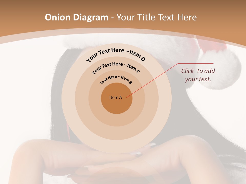 Christmas Woman Blue PowerPoint Template