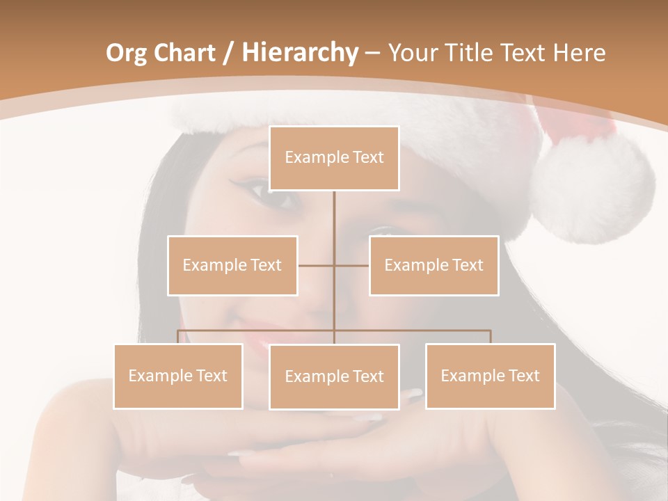 Christmas Woman Blue PowerPoint Template