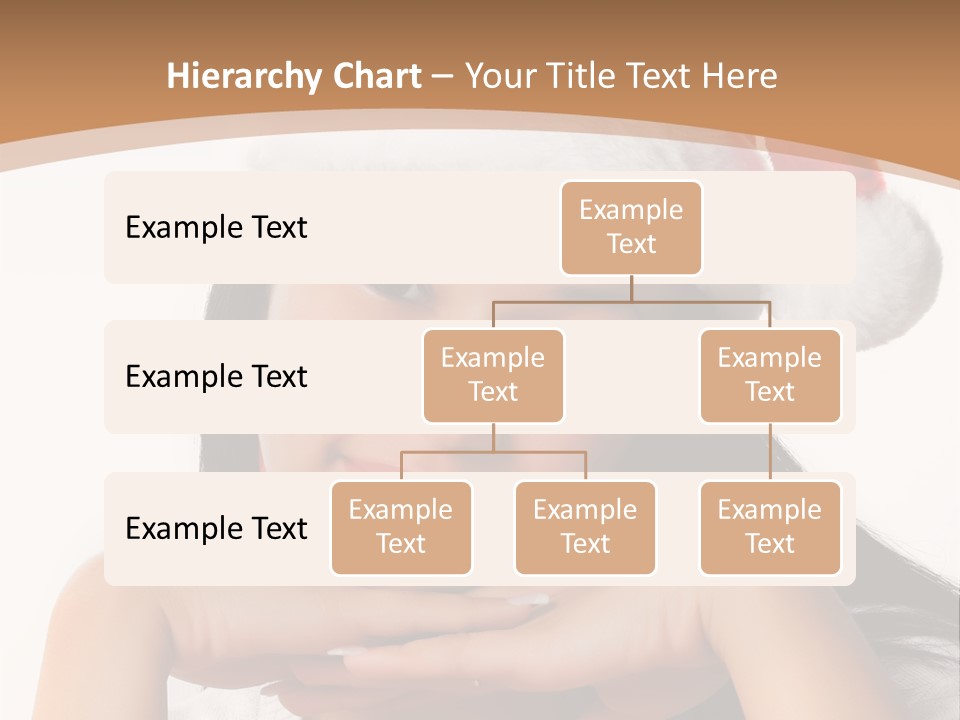 Christmas Woman Blue PowerPoint Template
