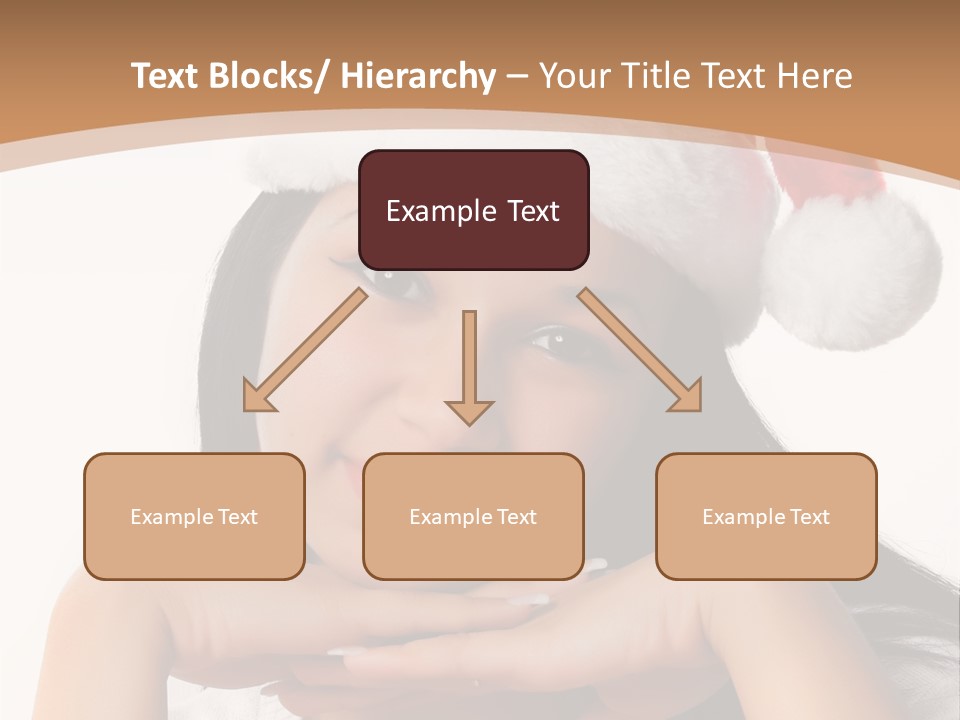 Christmas Woman Blue PowerPoint Template