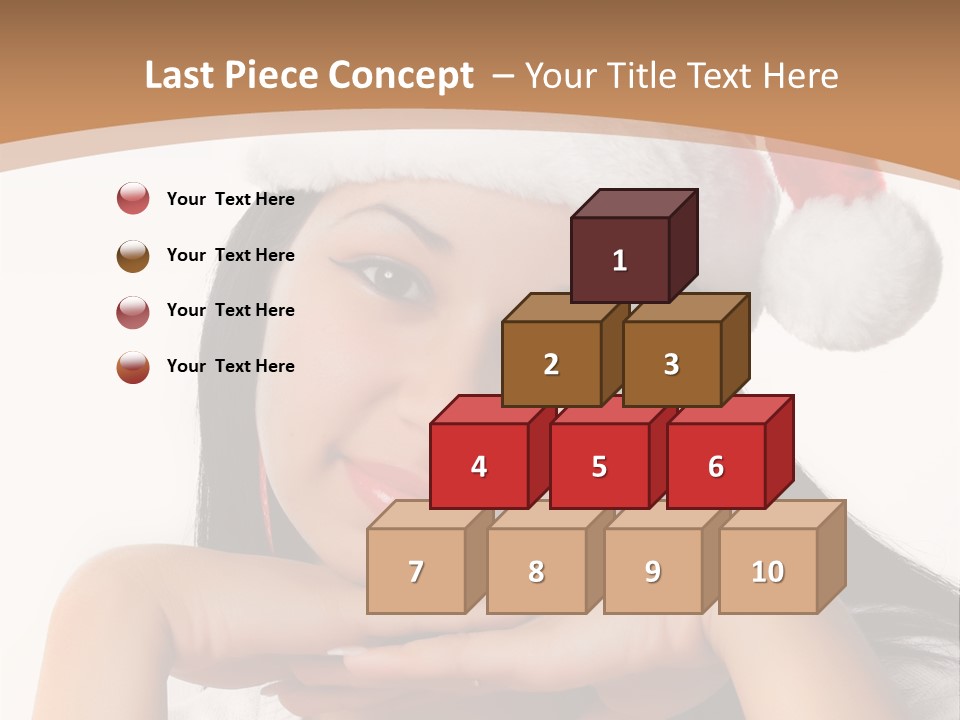 Christmas Woman Blue PowerPoint Template