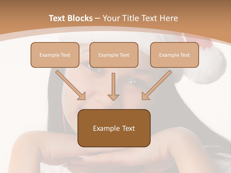 Christmas Woman Blue PowerPoint Template