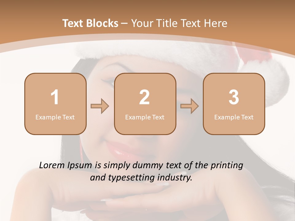 Christmas Woman Blue PowerPoint Template