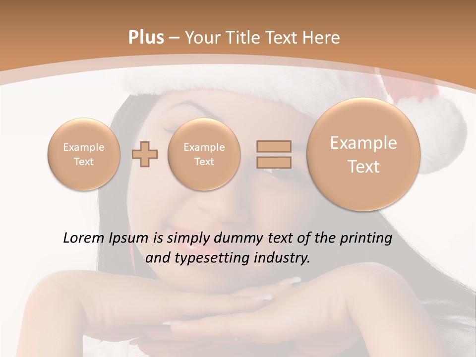 Christmas Woman Blue PowerPoint Template