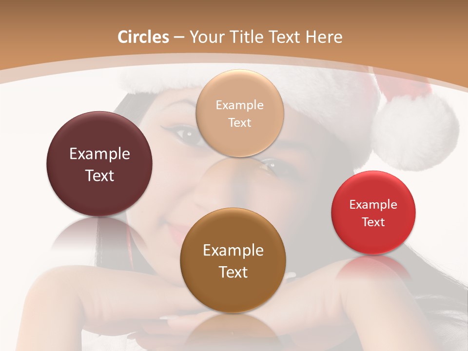 Christmas Woman Blue PowerPoint Template