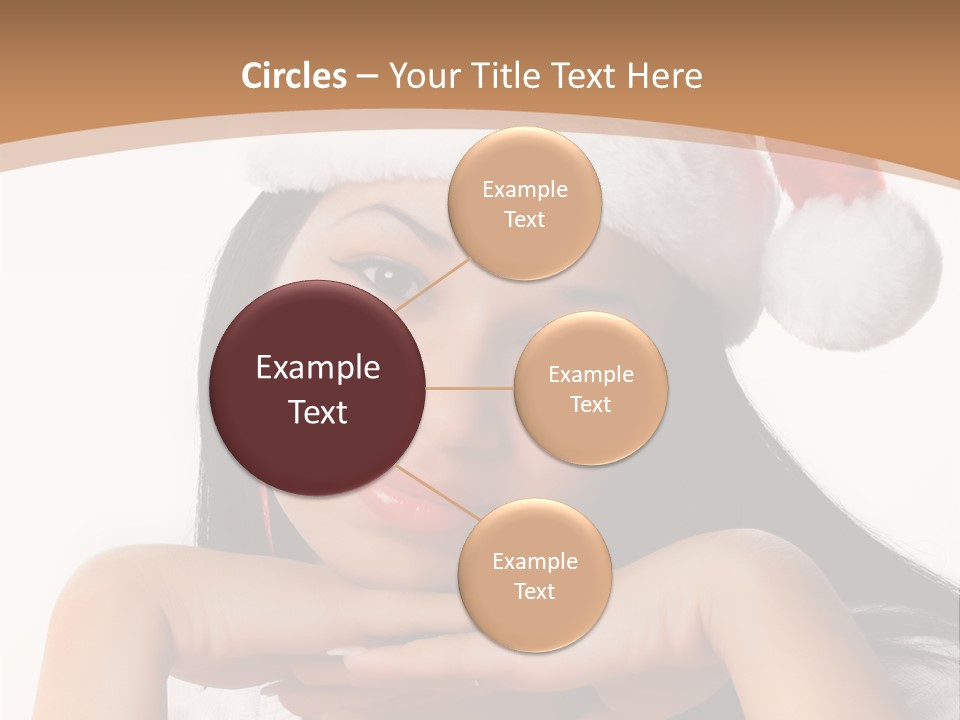 Christmas Woman Blue PowerPoint Template