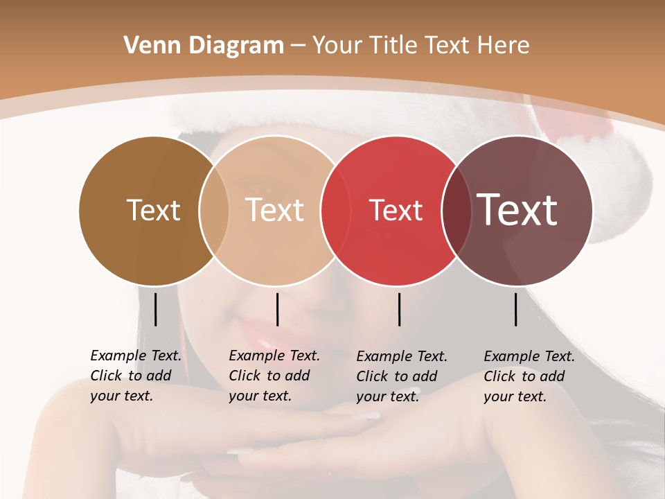 Christmas Woman Blue PowerPoint Template