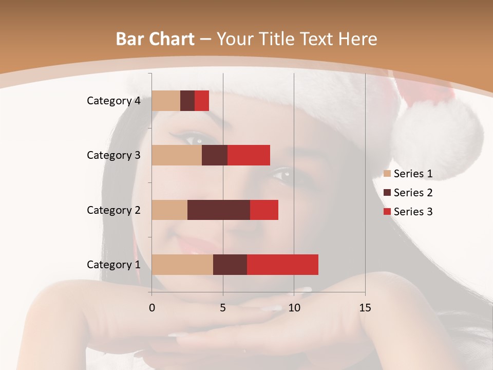 Christmas Woman Blue PowerPoint Template