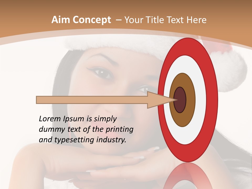 Christmas Woman Blue PowerPoint Template