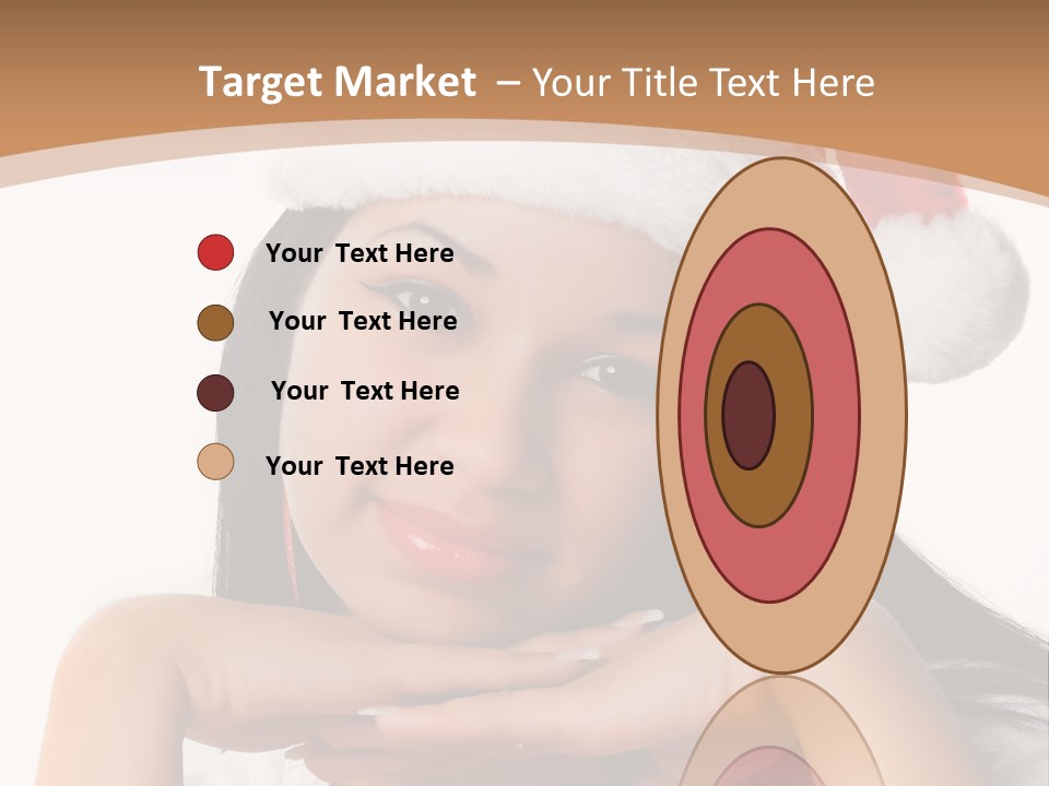 Christmas Woman Blue PowerPoint Template