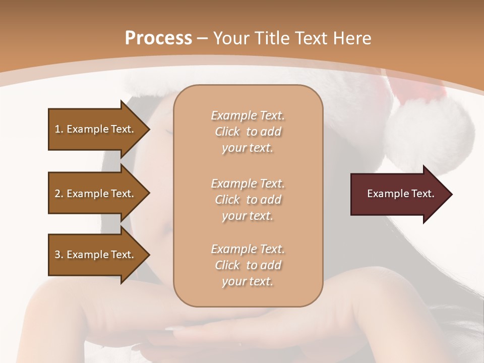 Christmas Woman Blue PowerPoint Template