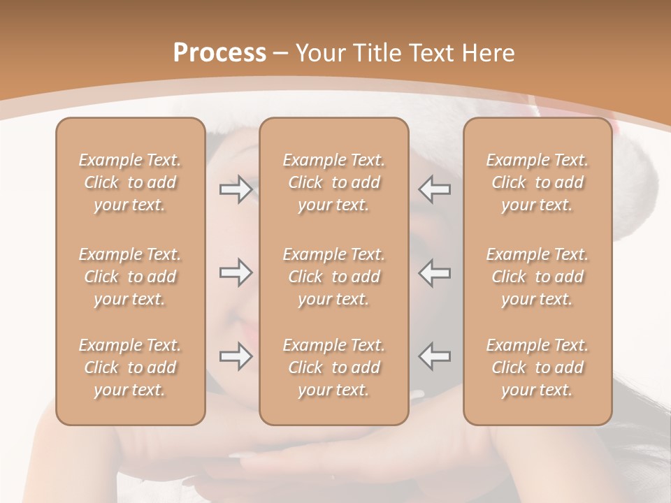 Christmas Woman Blue PowerPoint Template