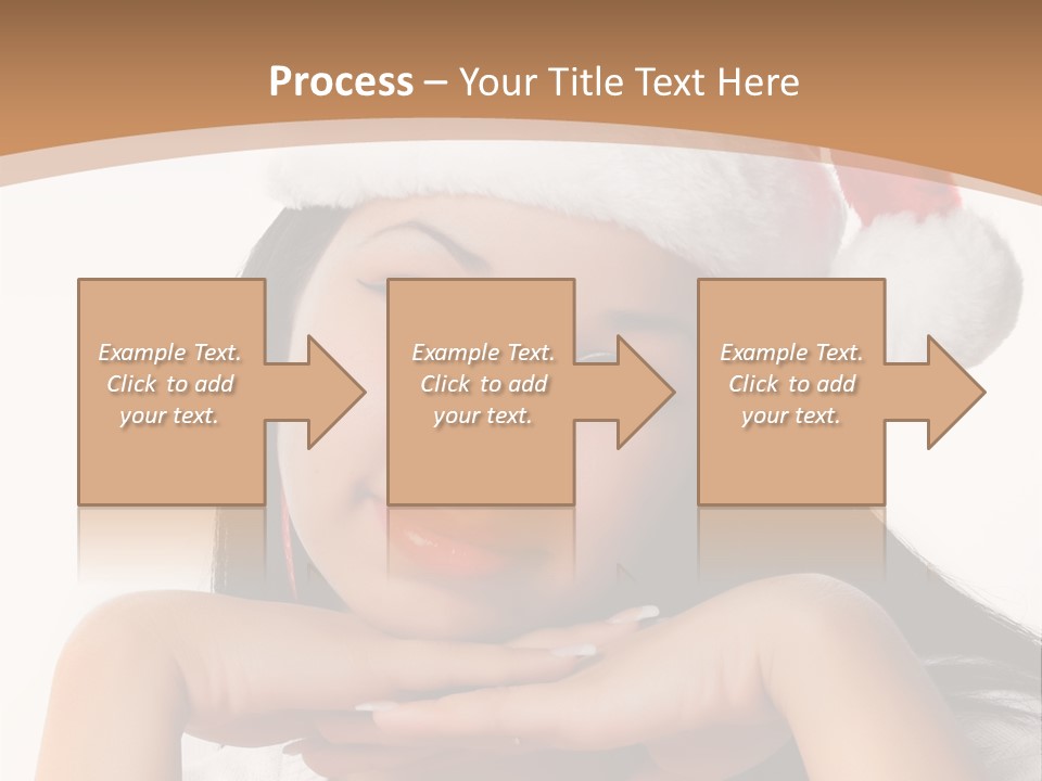 Christmas Woman Blue PowerPoint Template